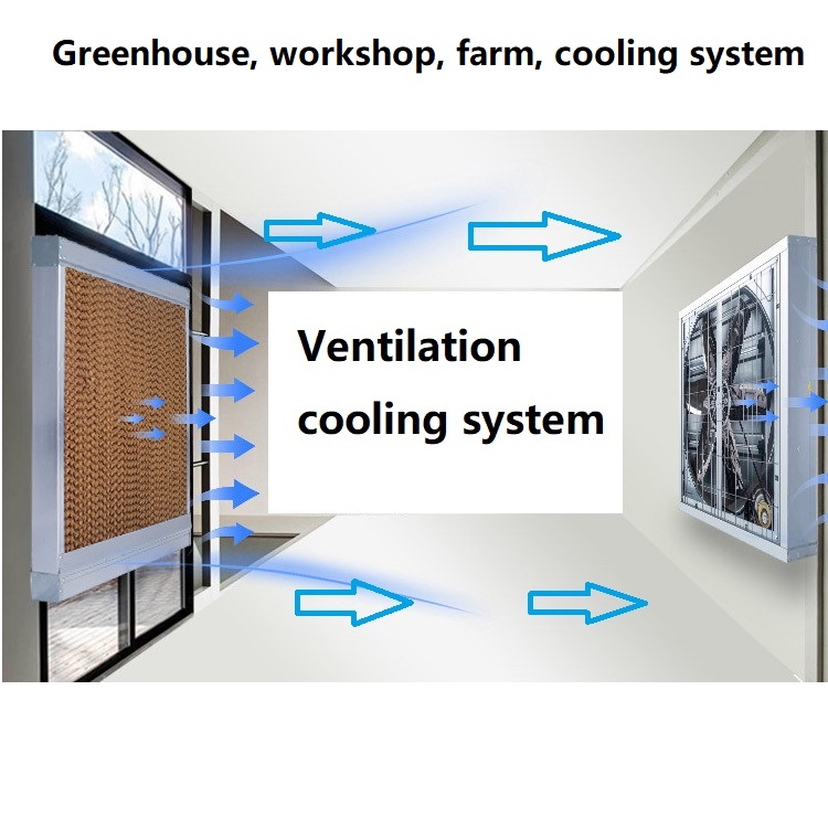 Wet curtain Cooling pads for greenhouse